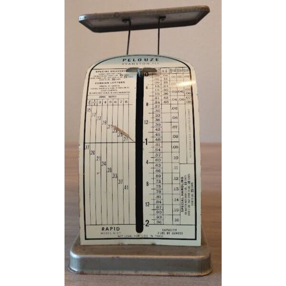 Vintage Pelouze International Mail Scale, USPS, Vintage Business Office Decore